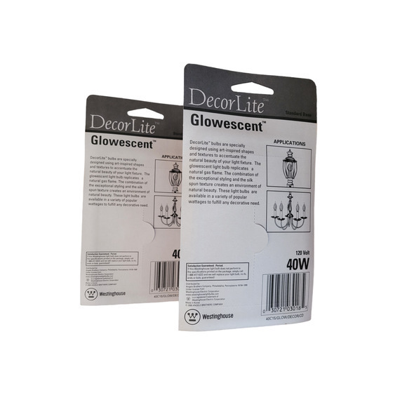 Westinghouse Decor Light Glowescent Forty Watt Flame 40c15 2 Light Blubs 2 of‎ 3 - Picture 3 of 12